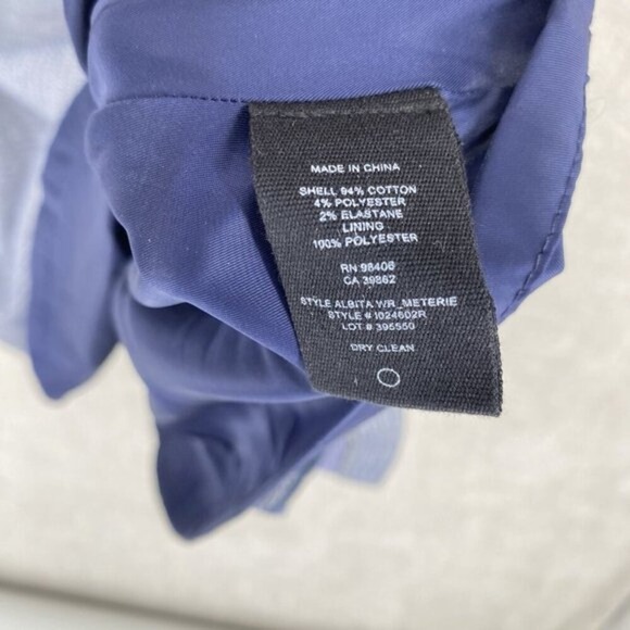 Theory Dress Women Size 8 Blue Albita WR Meterie Fit & Flare Short Sleeve Mini - Picture 9 of 12